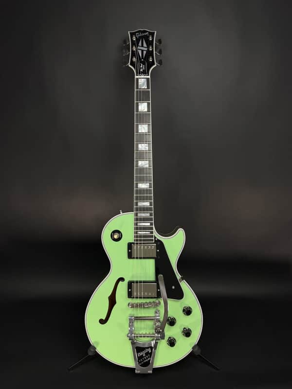 Gibson Custom Limited Edition Greatest Hits Volume II Les Paul Custom F-Hole B7 Bigsby - Two-Tone Green Gloss image 1