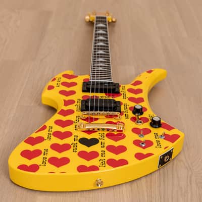 Burny Mockingbird MG-165S HY Hide X Electric Guitar Yellow Heart w