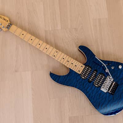 2006 Schecter NV-3-24-AL Quilted Maple Top See-Thru Blue Japan
