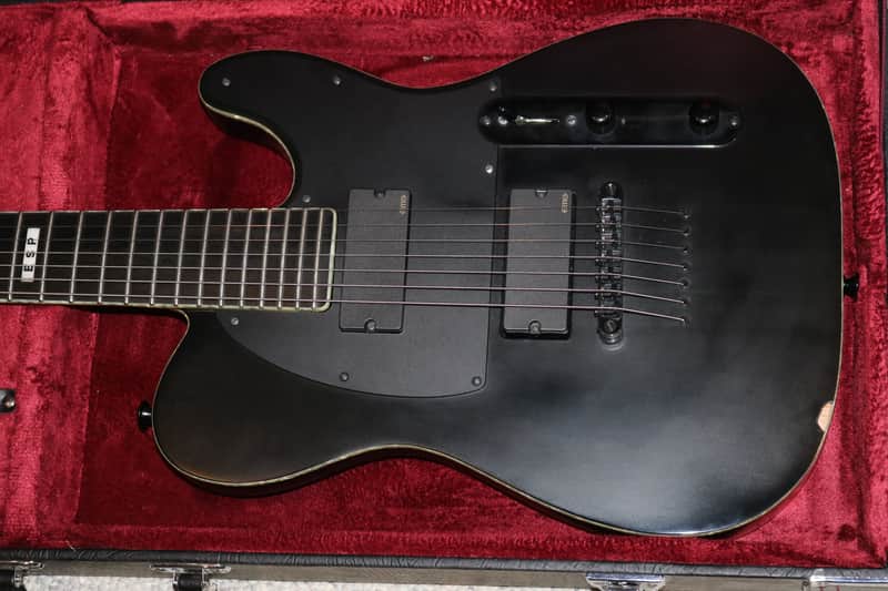 MIJ ESP E-II Baritone 7-String TB-7 - Black Satin - No Tariffs image 1