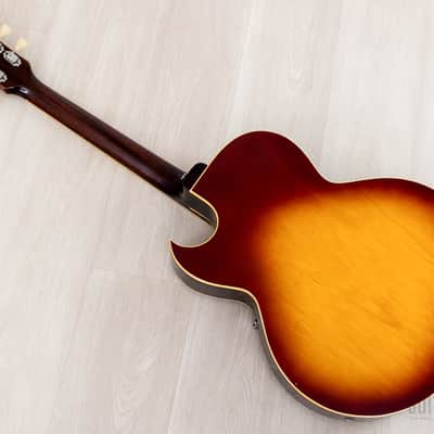 1969 Gibson ES-175 D Vintage Hollowbody Guitar Ice Tea Sunburst w/ Pre-T Top Patent Stickers, Case image 14