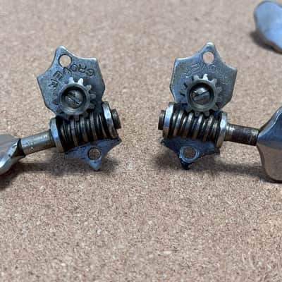 Grover Sta-Tite 3x3 Tuners w/ Bushings and Screws 50’s/60’s  - Nickel image 2