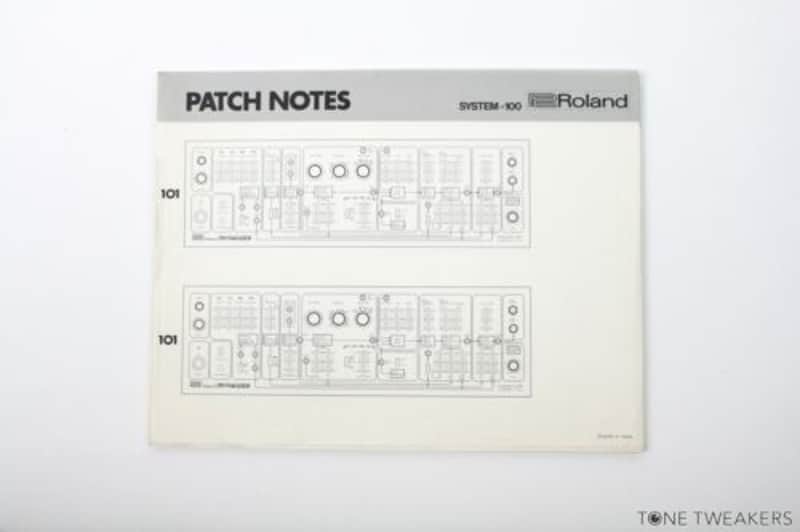 ROLAND SYSTEM 100 MODEL 101 PATCH NOTES BOOK model sheets VINTAGE SYNTH DEALER 2 image 1