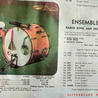 Vintage 1957 Slingerland 5.5x14" Knotty Pine Solid Maple Snare Drum image 2