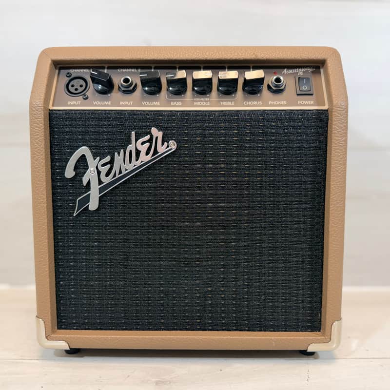 Fender Acoustasonic 15 15W 1x6 Acoustic Guitar/Vocal Combo Amp Recent Production image 1