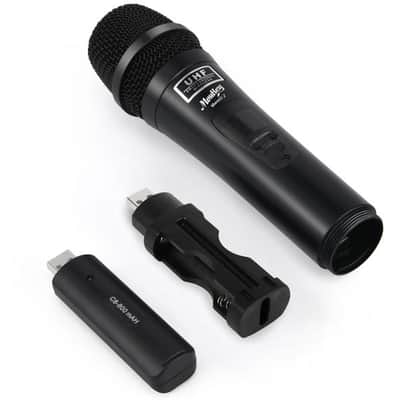 32 channel 262 foot rechargeable dual UHF wireless microphone system image 3