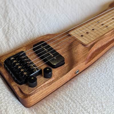 Mini Travel Headless Lap Steel Guitar – Mahogany & Maple, P90 Pickup, Gig Bag image 3