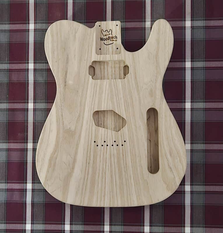 Woodtech Routing - Swamp Ash/Swamp Ash - Neck Humbucker - Chambered Telecaster Body - Unfinished image 1