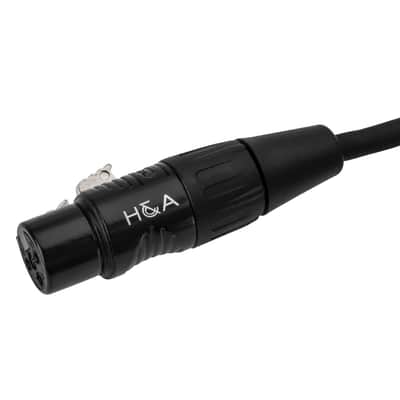 H&A Platinum Pro Quad 15' XLR M to XLR F Microphone Cable with Rean by Neutrik Gold Connectors image 7