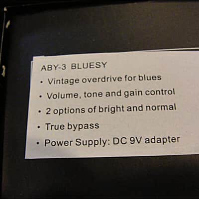 Tom's Line Engineering ABY-3 Bluesy Vintage Blues Overdrive Guitar effects Pedal image 9