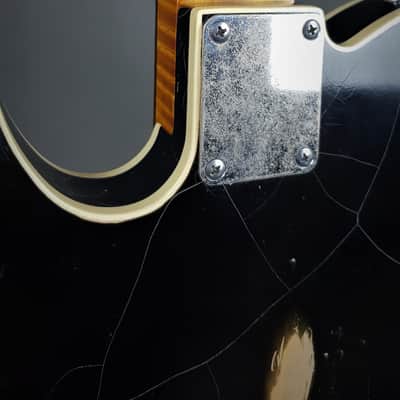 Manuel Ali Guitars Custom Thinline Relic 2020 relic black image 13