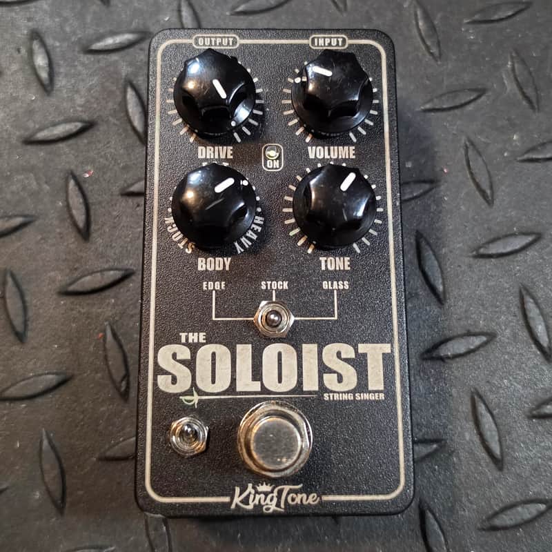 King Tone Guitar The Soloist V1 with Diode Bypass Mod String Singer Black Overdrive Boost Side A Duellist KingTone Modded image 1