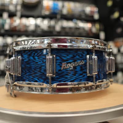 1969 Rogers Dyna-Sonic Wood 5x14" Snare Drum (Blue Onyx) image 1