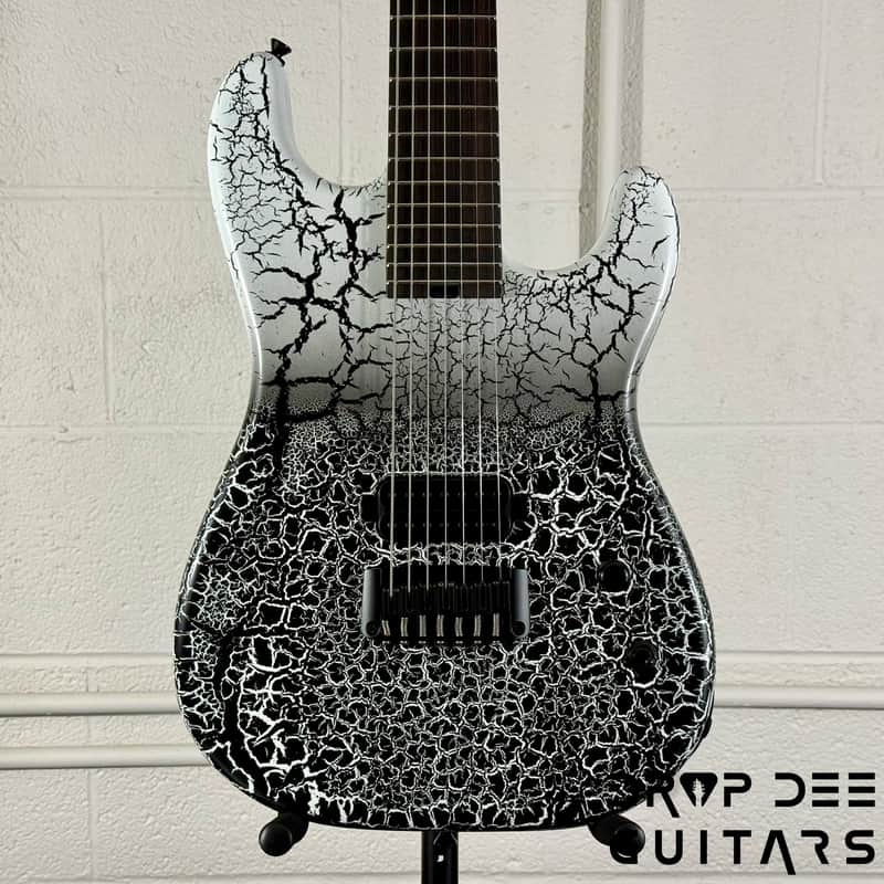 Schecter USA Custom Shop John Browne Signature Zenith 7 Baritone 7-String Electric Guitar w/ Case - Fracture White image 1