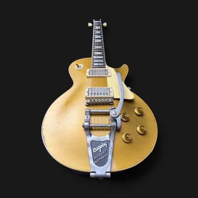 Gibson Custom Shop M2M 1957 Les Paul Goldtop Darkback Reissue • Murphy Lab Heavy Aged • Bigsby • Lower Logo • Aged Case 2024 - Double Gold image 6