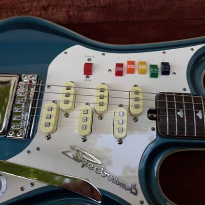 Teisco Spectrum 5 1990s Metallic Blue Made in Japan image 6
