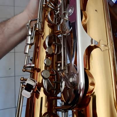 Super rare vintage baritone saxophone B&S Blue Label low a from 1980's , moster sound sax !!!!!! image 9