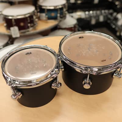 Pre-Owned DW Design Series Concert Tom Set 5x6" & 5x8" (Black Satin Lacquer) image 7