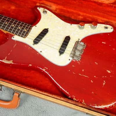 1964 Fender Duosonic, Translucent Red, Mahogany Body + OHSC image 3