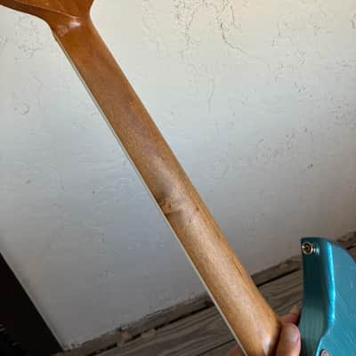 YouTube Vid in description Novo Serus J Lake Placid Blue over 64 sunburst binding electric guitar p90 case image 20