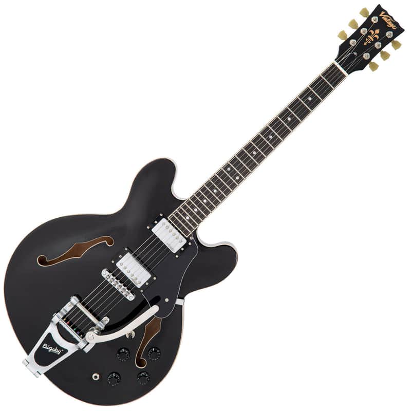 Vintage Vintage VSA500B ReIssued Semi Guitar w/Bigsby ~ - PRE-...
