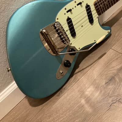 Fender/Warmoth Jag-Stang (w/ Contours) - Teal Green Metallic RELIC by Copacetic Customs image 8
