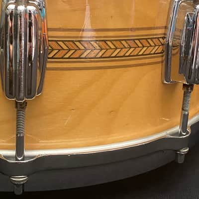 Tama Superstar Mastercraft AW-456 Birch Artwood Snare Drum 14" × 6.5" 1980's - Super Maple Engraved image 5