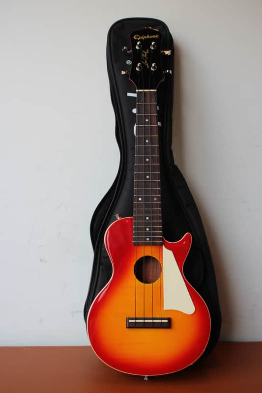 Epiphone Les Paul Acoustic/Electric Soprano Ukulele - Cherry Sunburst image 1