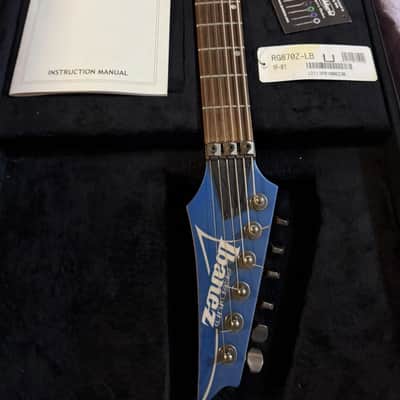 Ibanez RG870Z Premium Laser Blue EMG Attivi - Setup Baritona - Custodia Ibanez image 3