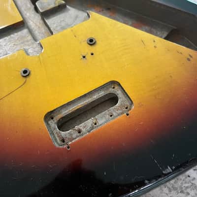 Vintage 1960’s Framus Strato BASS Guitar body image 5