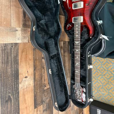 PRS Hollowbody II Piezo Electric Guitar, Custom Color Fire Red Wrap, Hard Case, Free Ship, 171 image 12