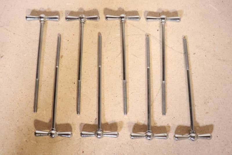 Ludwig 5-1/4" Chrome T Rods 8pk Vintage 1950's -60's #3 image 1