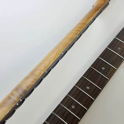 Roasted Tiger Maple Guitar Tele Style Neck, Rosewood 22 Frets Fingerboard image 3