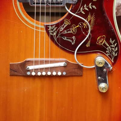 1963 Gibson Hummingbird, Rare flamed Maple back & sides image 5