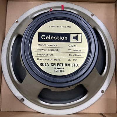 Celestion G12M Black Back 25w 16ohm 75Hz 12” Speaker 1978 image 1
