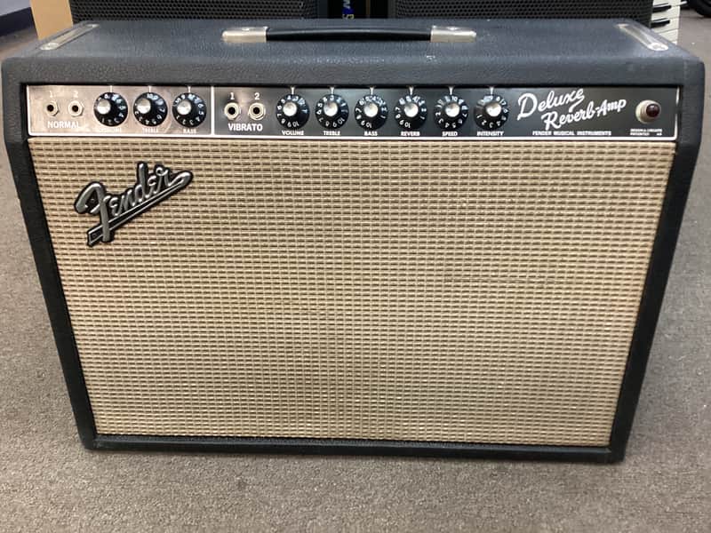 Fender Deluxe Reverb 2-Channel 22-Watt 1x12" Guitar Combo 1965 - Black Panel image 1