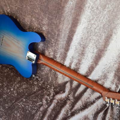 Build to Order GB Liuteria Traditional Tele Semi Hollow  red and blue image 5