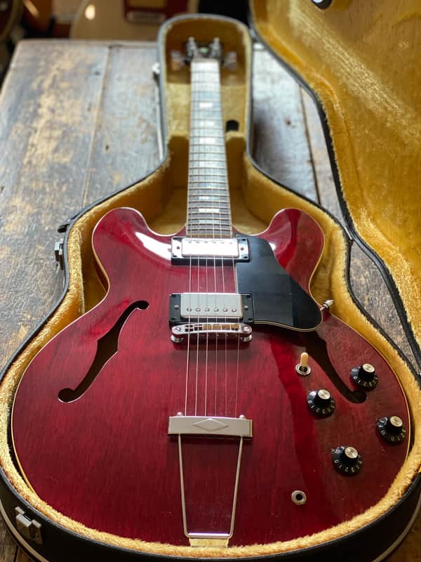Greco Vintage SA-550 Semi-Acoustic Late 1970's Persimmon Red w/ Hardcase image 1