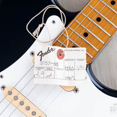 1988 Fender Stratocaster ‘57 Vintage Reissue ST57-55 Black w/ Hangtag, Japan MIJ Fujigen image 22