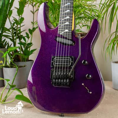 Super Rare! Hamer USA Limited Edition Californian Elite Reverse 1989 Purple Metal Flake w/OHSC image 3