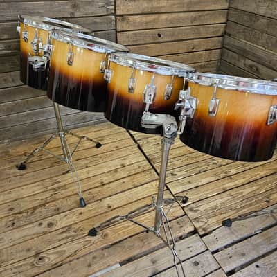 Tama Superstar 1979 Concert Tom Drum Set, Sunburst With Stands USED! RKCTS130626 image 3