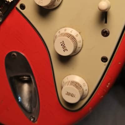 Fender Stratocaster 1964 Fiesta Red Refin Hardtail conversion 3kg image 8