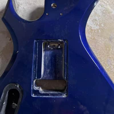 Metallic Blue HH Warlock Style Guitar Body image 5