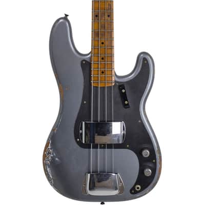 2025 Fender Custom Shop Empire ’58 Precision Bass – Faded Aged Charcoal Frost Metallic (9 lb 6 oz) image 1
