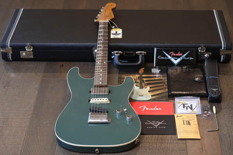 Unplayed! 2021 Fender Custom Shop GC Strat HST Journeyman Relic Aged Sherwood Green Metallic SSH + COA OHSC image 1