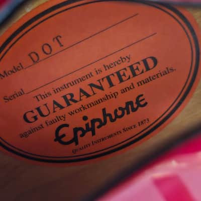 Used 2006 Epiphone Dot Semi-Hollow Electric Guitar, Made in Korea MIK - Cherry w/ Gibson Case image 18