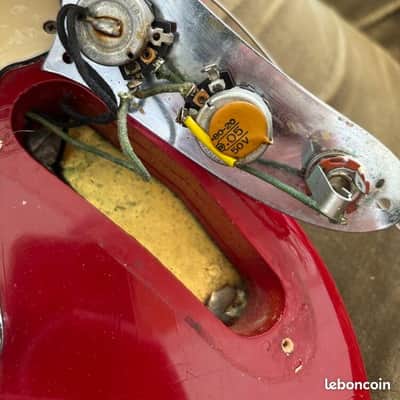 fender mustang 1966 100% original dakota red with original case image 7