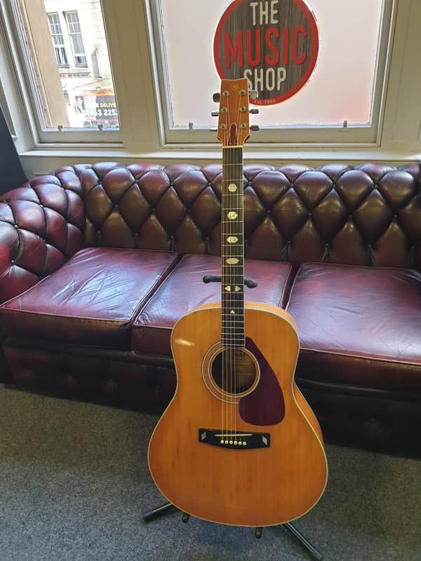 Yamaha FG-580 MIJ Jumbo Dreadnought 1972- 1974 Natural | Reverb