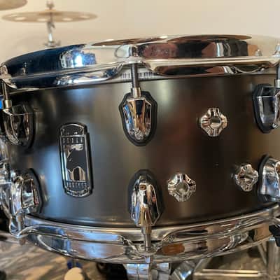 Mapex BPBR460CSB Black Panther Wraith Matt Halpern Signature 14x6" Brass Snare Drum 2010s - Satin Black image 4