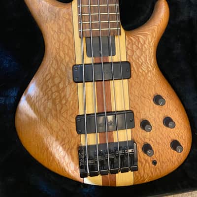 Tobias 5 String Tiger Wood Bass 1994 - Natural with Original Case! image 3